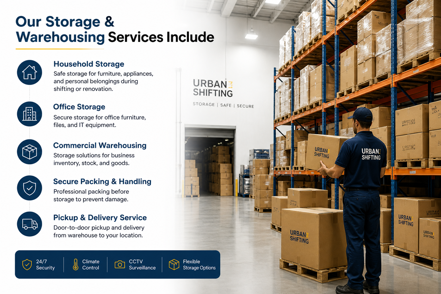 Storage Services by urban shifting and storage solution